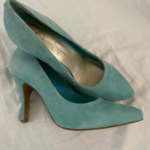 Jessica Simpson turquoise heels